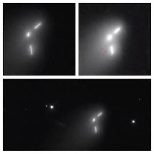1997 Close Nighttime Encounter With 3 Light Black Triangle