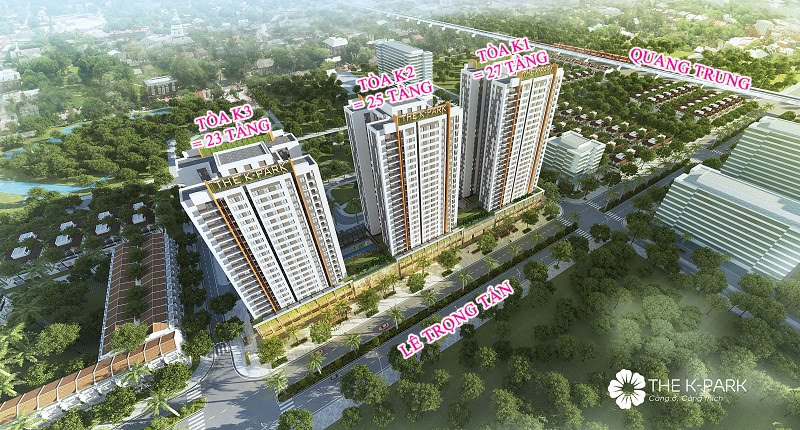 Phối cảnh chung cư The K Park Văn Phú