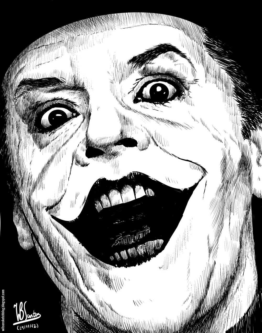Jack Nicholson as Joker (Ink drawing)