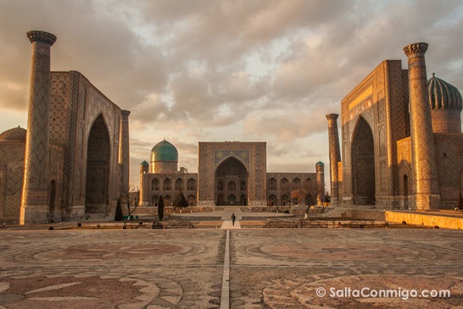 Blog Saltaconmigo Uzbekistan, Samarkanda, Plaza Registan