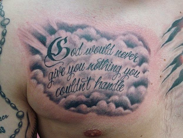 chest tattoos for men quotes