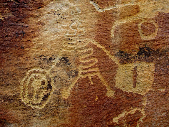 Petroglyphs next to the Owl Panel