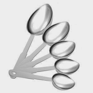 Thunder Group SLMS013V 1/8 Cup Stainless Steel Measuring Spoons