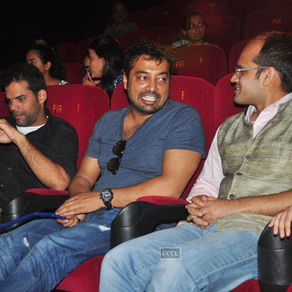 Vikramaditya Motwane and Anurag Kashyap during the launch of movie Katiyaabaaz, in Mumbai, on July 22, 2014. (Pic: Viral Bhayani)