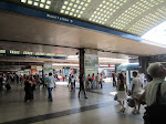 In Roma Termini train station before schlepping to the way other side for our train