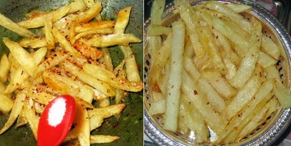 Baked French Fries Recipe | Best Crispy Oven "Fries" recipe written by Kavitha Ramaswamy of Foodomania.com