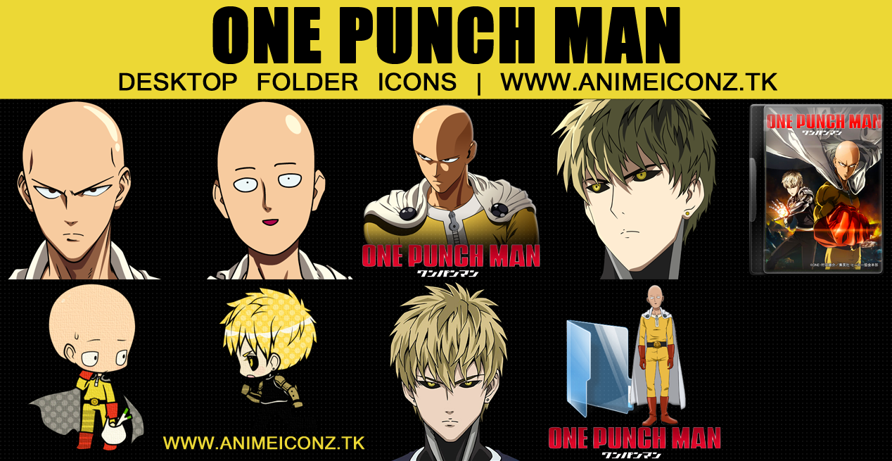 One Punch Man Desktop Folder Icon AnimeIconz