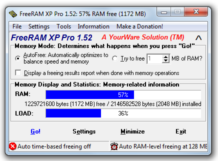 البرنامج المفيد جدا (FreeRAM) لتحرير وتنظيف الرام لتسريع الجهاز وزيادة كفاءته Freeramxp