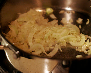 caramelizing fennel and onion