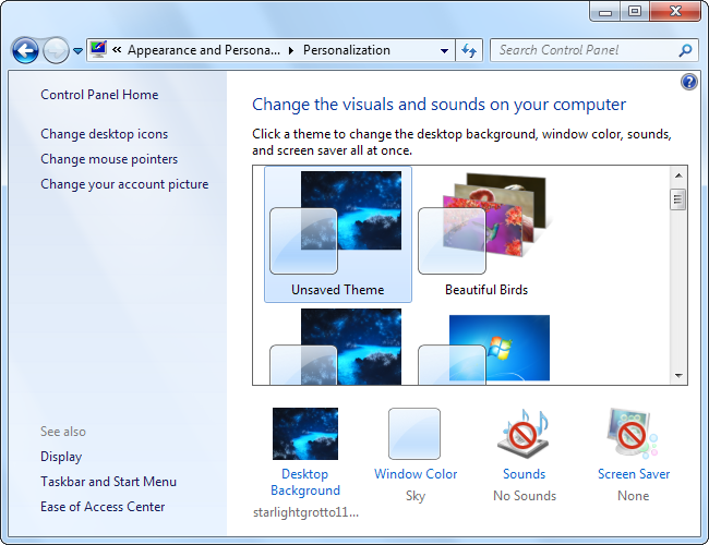 Change Windows 7 Theme