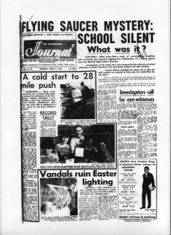 1966 Ufo Incident At Westall High School Image