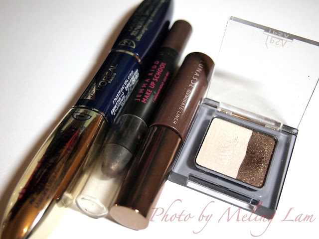 burberry trench coat brown color eye makeup mascara eye shadow eye liner ipsa loreal lunasol revital cyber color ing blush brush 啡色眼妝