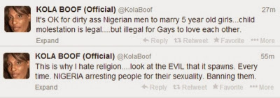 Kola Boof Blasts Nigeria's Anti-Gay Law, Tells Gays To Murder Christains 2 Kola Boof Blasts Nigeria's Anti-Gay Law, Tells Gays To Murder Christains 2
