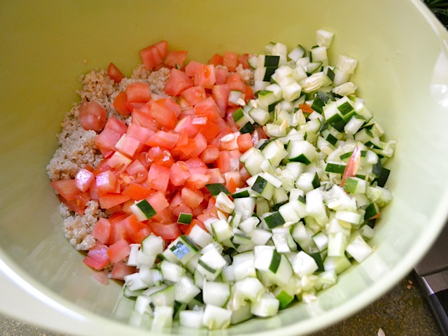 diced vegetables
