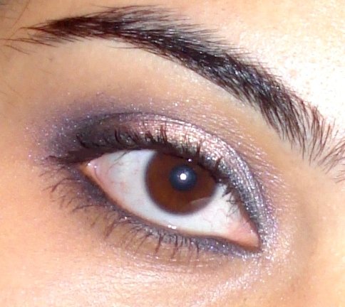 eye makeup purple. Purple and Gold Eye Makeup
