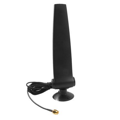 Gino 12dB 2.4G RP-SMA Male Wireless WIFI Booster Router Suction Base Antenna
