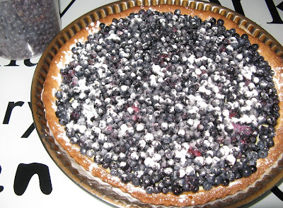 Tarte aux myrtilles et à la creme patissiere à la vanille