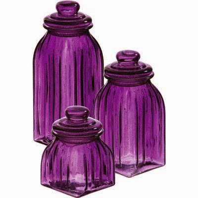  Glass Jar Color: Purple