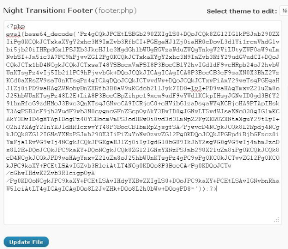 Cara Edit Footer.php Yang Ter-Enkripsi