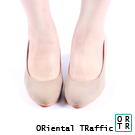 ORiental TRaffic-甜美糖果色系素面跟鞋-亮膚色