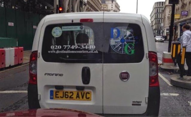 Courier Van Images with TFL License Disc