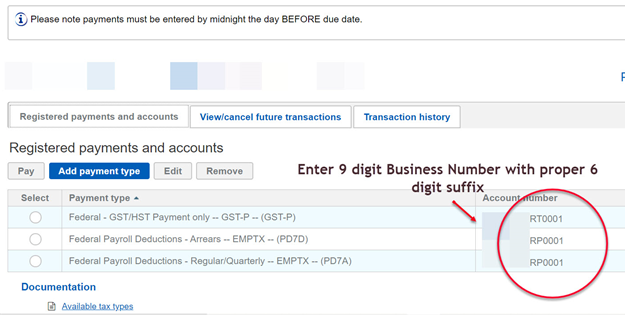 canadian bank account number format