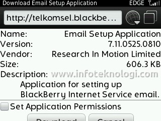Download BlackBerry Email Setup Application