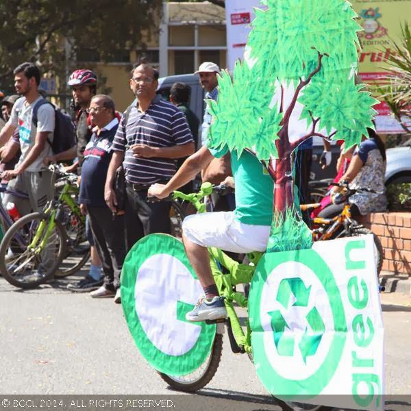 Participants during a cycling marathon, held in Bangalore. Participants during a cycling marathon, held in Bangalore.