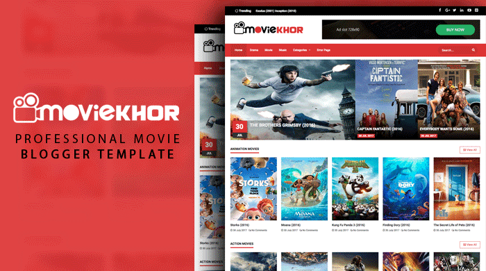 Moviekhor Blogger Template Free Download