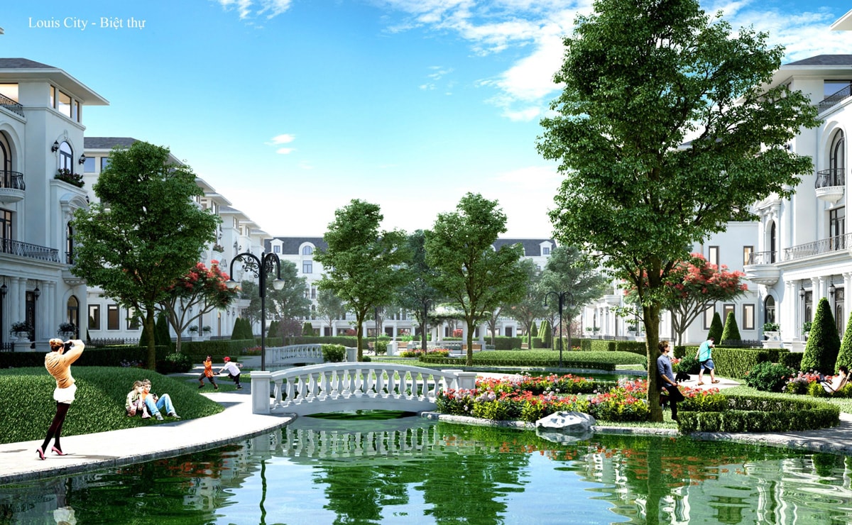 Khuôn viên dự án Louis City Hoàng Mai Khuôn viên dự án Louis City Hoàng Mai