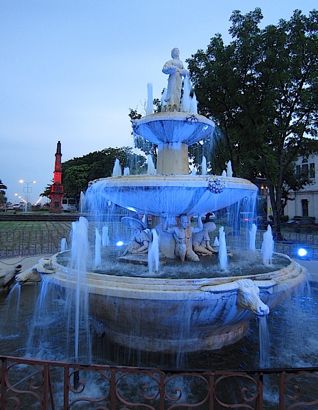 Pamulinawen Fountain at the Aurora Park in Laoag, Ilocos Norte