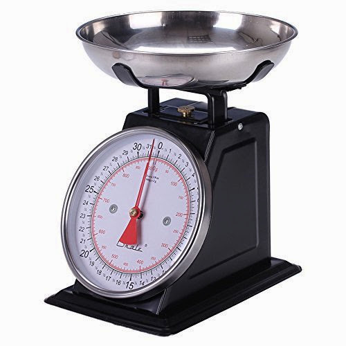 iSkale® 32-ounces / 900-grams Retro Mechanical Kitchen Scale 32-oz (Black)
