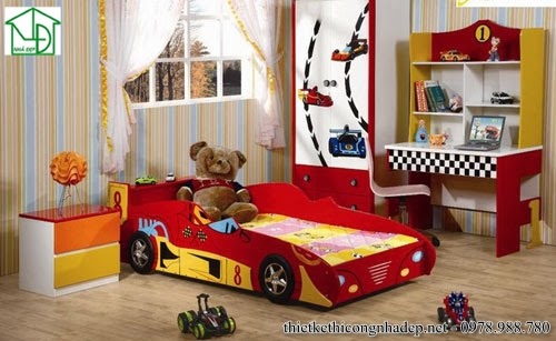 Sản xuất giường ngủ hình ô tô cho bé