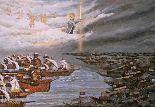 Batalla de Lepanto - Mural de Tony Stafki Batalla de Lepanto - Mural de Tony Stafki
