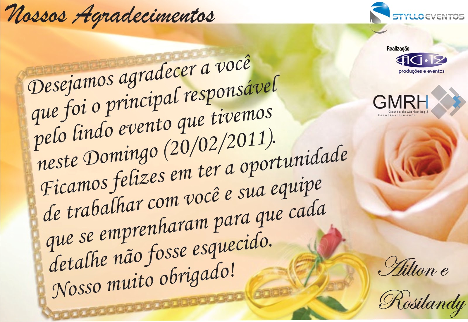 cartoes de agradecimento