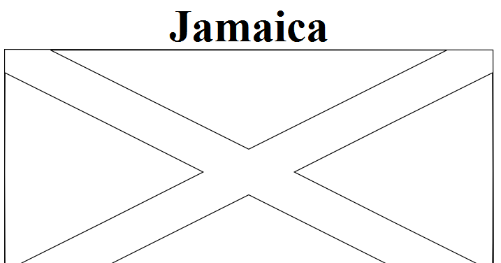 Jamaican Flag Coloring Page Coloring Pages