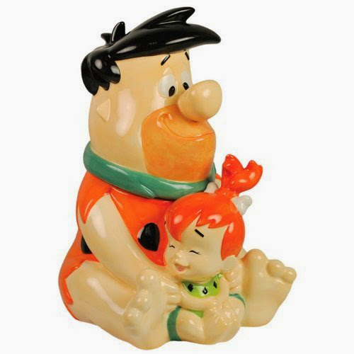  Westland Giftware The Flintstones Fred and Pebbles Cookie Jar, 11-Inch