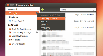 Ubuntu - password e chiavi