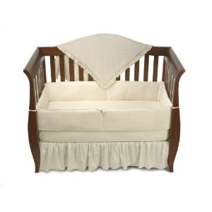  American Baby Company Heavenly Soft Minky Dot 4-Piece Crib Set