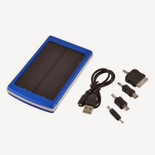  GoodBZ Blue 10000 mAh Portable USB Solar Charger External Powerbank Emergency Power for Apple Iphone Ipad Samsung,HTC,LG,Nokia,Motorola,Smartphone,Tablet PC