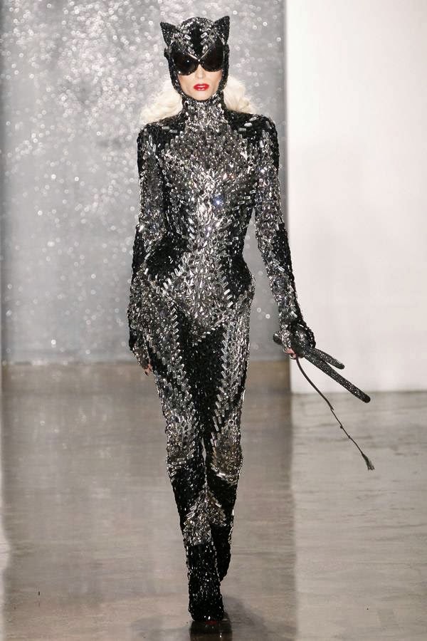A model walks the runway at the The Blonds fashion show during Fall 2014 MADE Fashion Week Fall 2014 at Milk Studios on February 12, 2014 in New York City. 