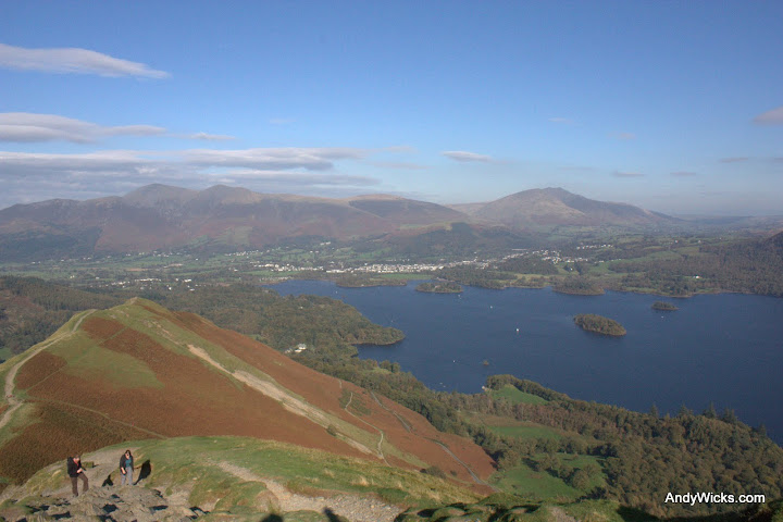Looking down from near the top of Cat Bells in the Lake District
