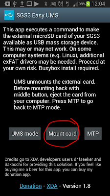 SGS3 Easy Mount- Mount Card