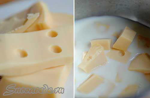 сыр порезать кусочками