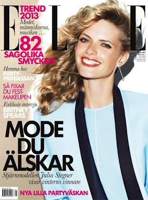 Julia Stegner on Elle Sweden January 2013