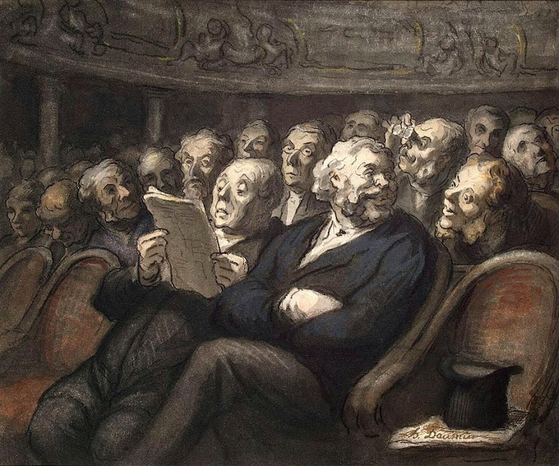  Honoré Daumier - Intermission at the Comédie Française