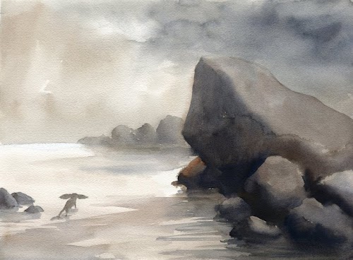 How to Use a Rigger Brush Watercolor Painting Lesson by Jennifer Branch