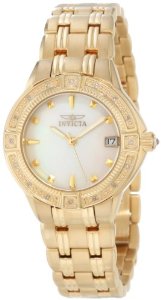  Invicta Women's 0268 II Collection Diamond Accented 18k Gold-Plated Watch