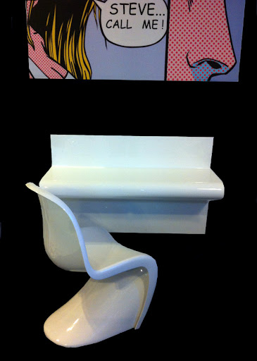 Scrivania consolle in plexiglass bianco maxi swing outlet Mensole e moduli di plexiglas
