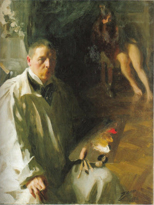 Anders Zorn - Self-Portrait with a model